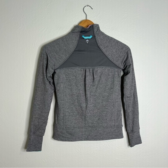 IVIVVA Girls Reversible Zip-Up Jacket Gray Teal Full Zip Pockets Activewear 10 - Picture 6 of 16